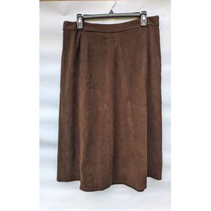 Fall Suede Brown Skirt